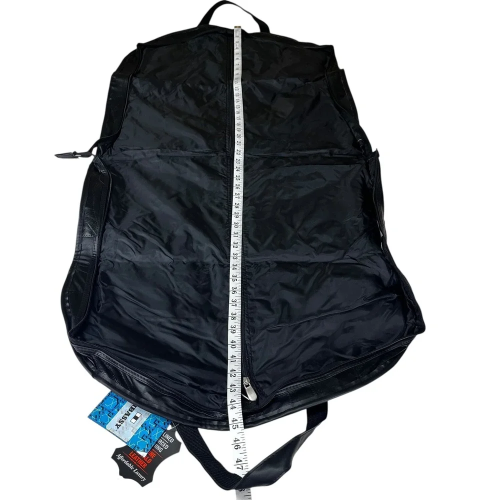 Embassy Black NWT Genuine Buffalo Leather Fully Lined Garment‎ Bag